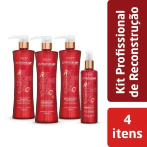 Kit Reconstrução Profissional Extreme UP Shampoo Regenerador e Blinda os Fios ideal para cabelos danificados